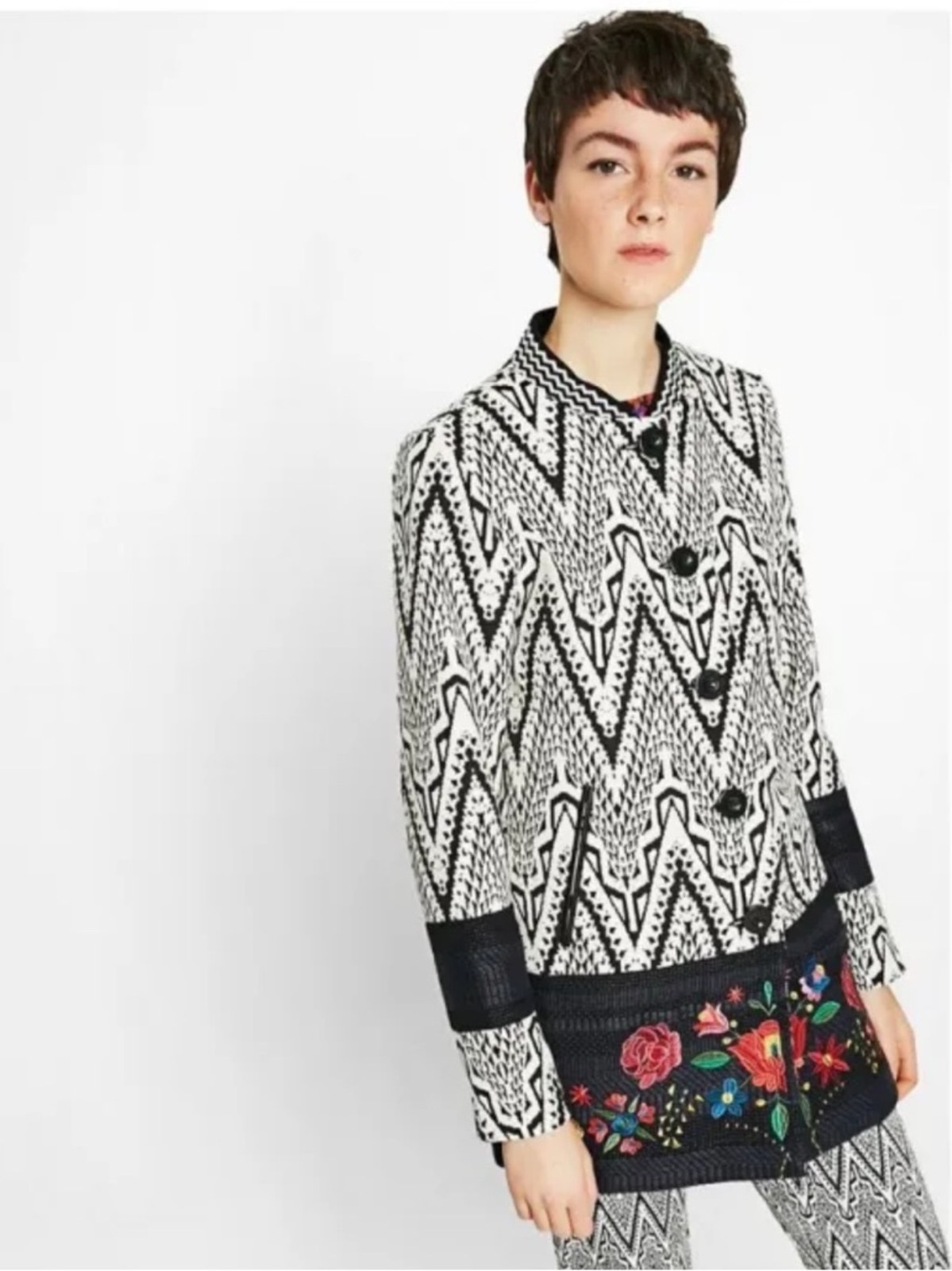 Desigual Edi Tapestry Jacket Coat Fr 42
